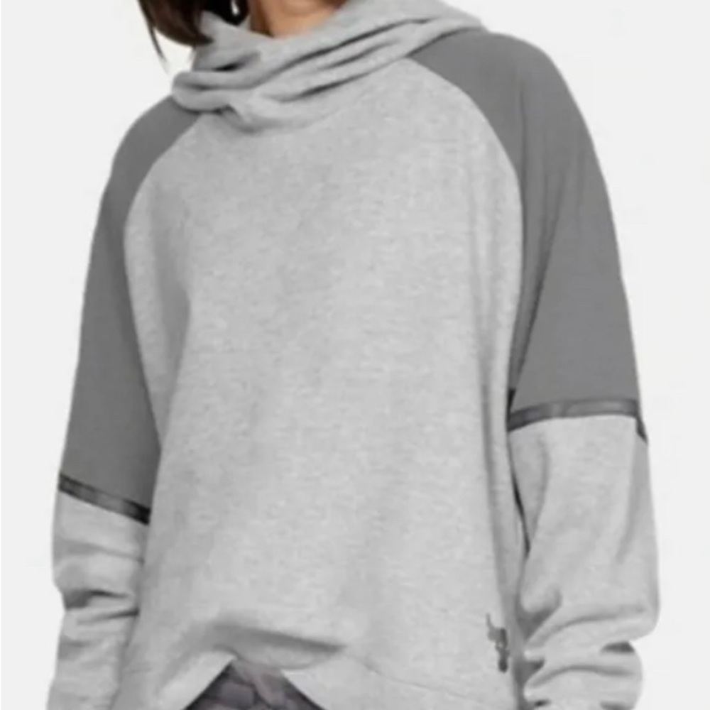 Under Armour Project Rock Hoodie Sweatshirt Large Gray All Day Hustle Oversized - Picture 3 of 4
